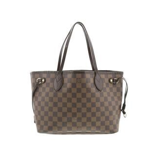 Louis Vuitton Neverfull Damier Ebene Brown Tote Bag Brown